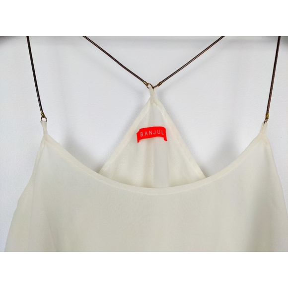 SMALL - Banjul Flowy Cream Strappy Tank Top - Picture 6 of 7